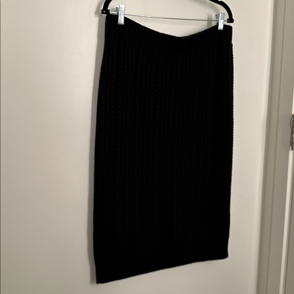 Banana Republic black Cable Midi Sweater Skirt Sz Large L BNWOT - Picture 5 of 9